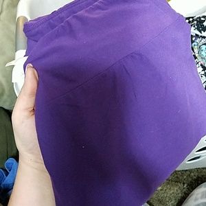 EUC LLR solid purple leggings TC